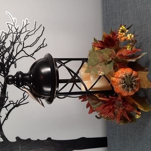 Lantern Battery Candle Operated Fall Harvest Autumn Thanksgiving Sit Hang NWT
